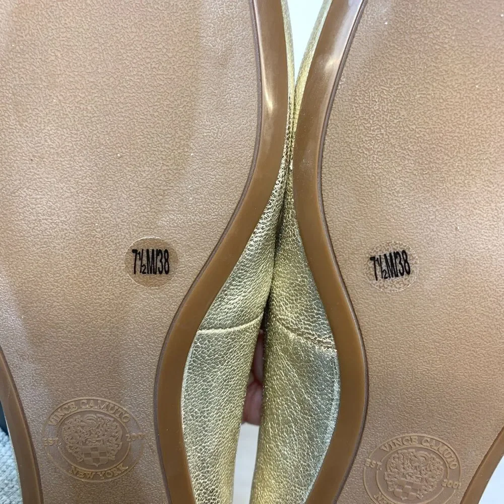 Vince Camuto Metallic Gold Ballet Flats